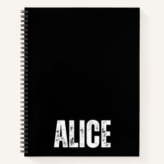 Carnet personnalisé avec Alice