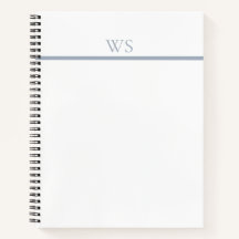 Carnet personnalisé avec monogramme sur barre en b