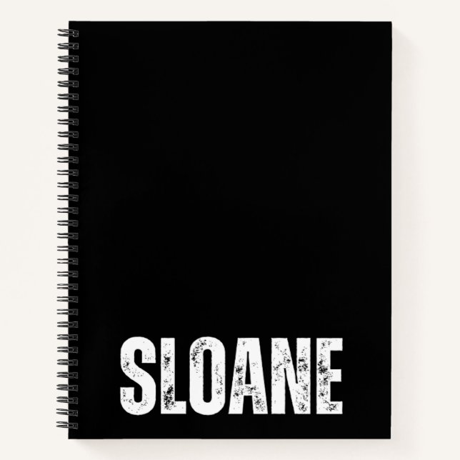 Carnet personnalisé avec Sloane (Devant)