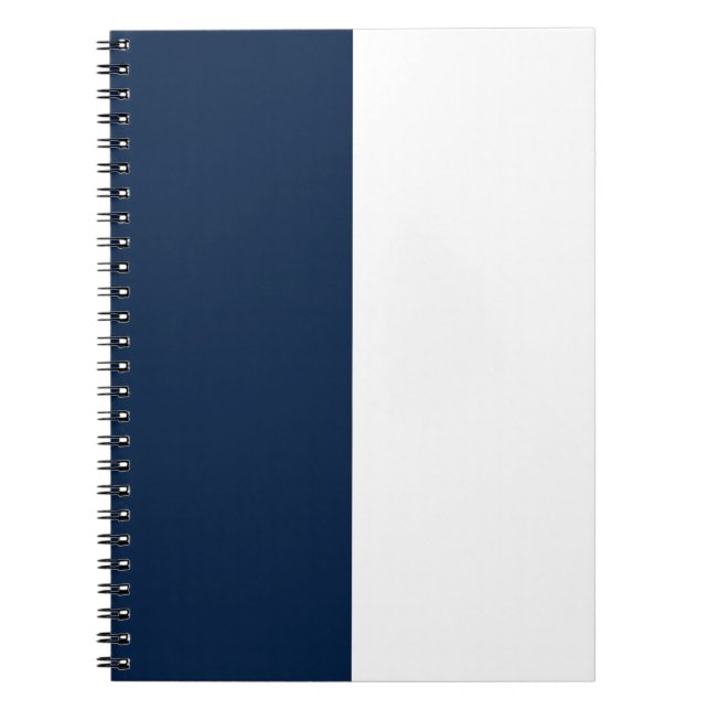 Carnet PERSONNALISÉ bleu et blanc (Devant)