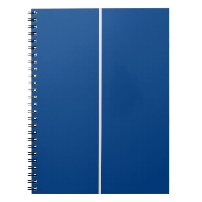 Carnet PERSONNALISÉ bleu et blanc (Devant)