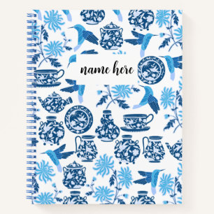 Carnet personnalisé Blue Chinoiserie