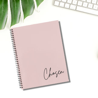 Carnet Personnalisé Choisi Minimaliste Blush Christian