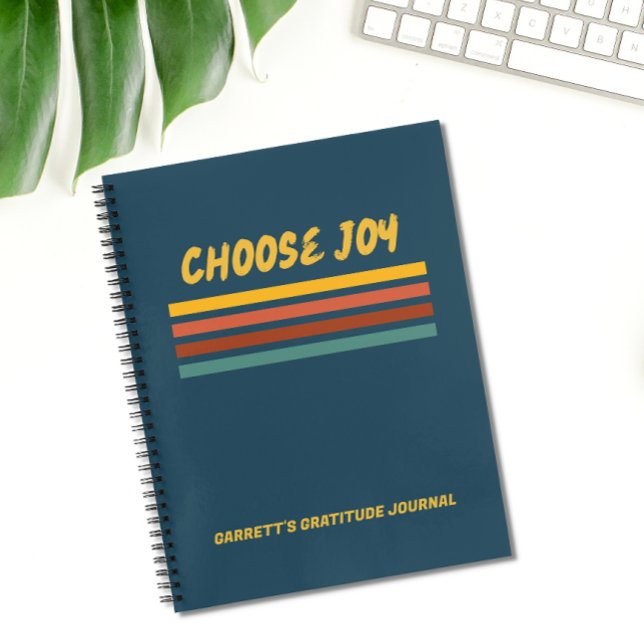 Carnet Personnalisé Choisir Joie Rétro Foi Chrétienne (Créateur téléchargé)
