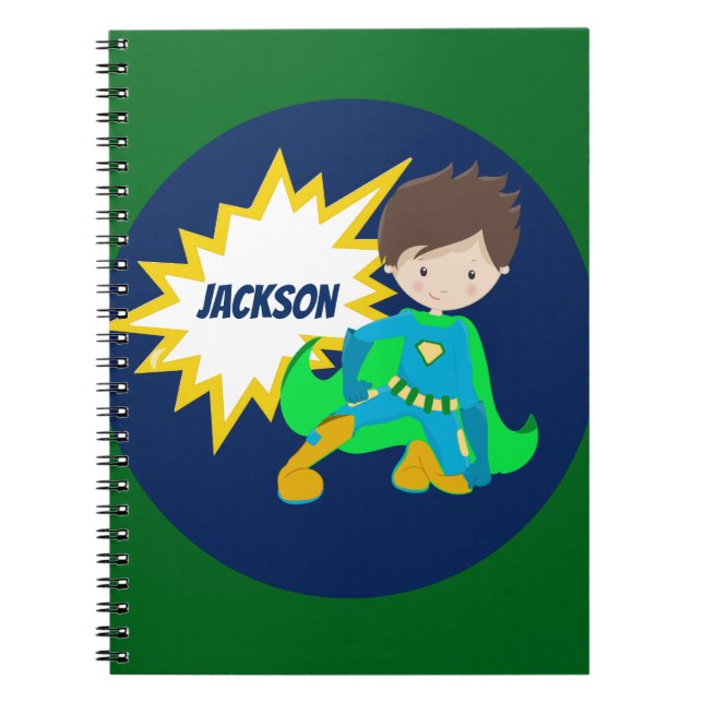 Carnet Personnalisé Cool Superhero Enfants Comic Book Thè (Devant)