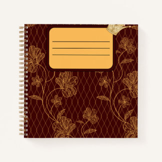 Carnet personnalisé Couronne Florale Bourgogne & O