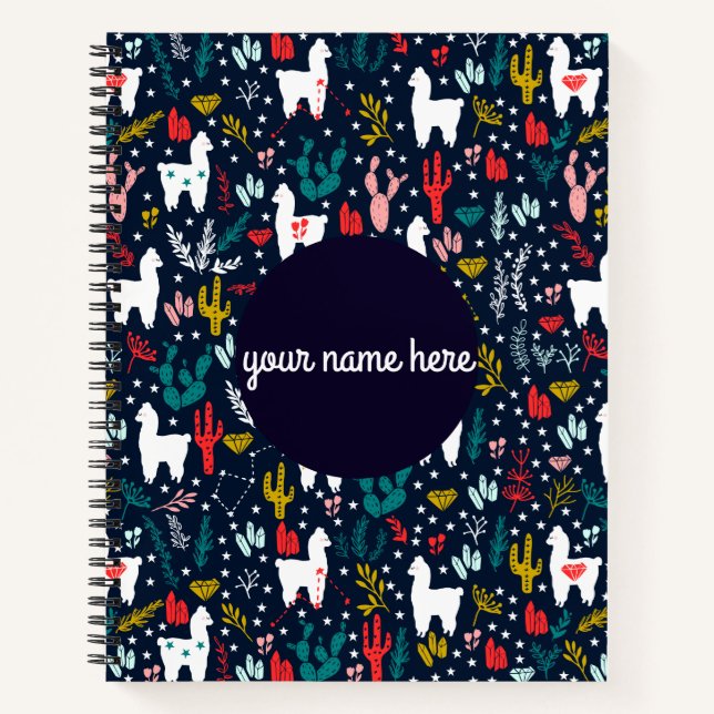 Carnet personnalisé Cute Alpaca (Devant)