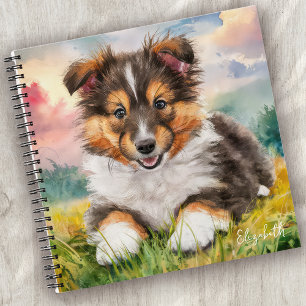 Carnet Personnalisé Cute Sheltie Chien Chien Chien Chien
