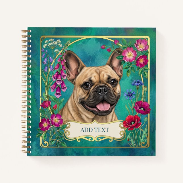 Carnet personnalisé de French Bulldog fauve (Devant)