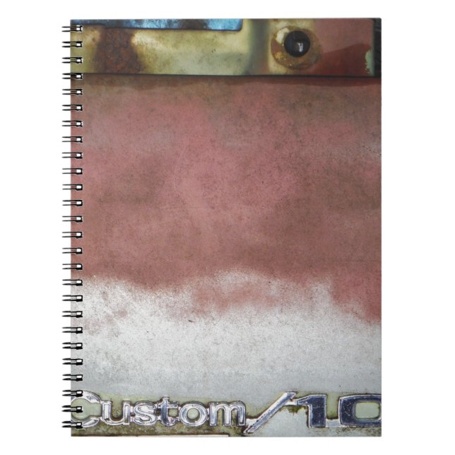Carnet personnalisé de luxe rose et blanc (Devant)