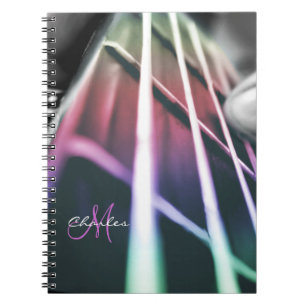 Carnet personnalisé de musique de guitare basse