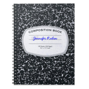 Carnet personnalisé de style de composition