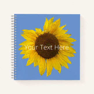 Carnet personnalisé de tournesol