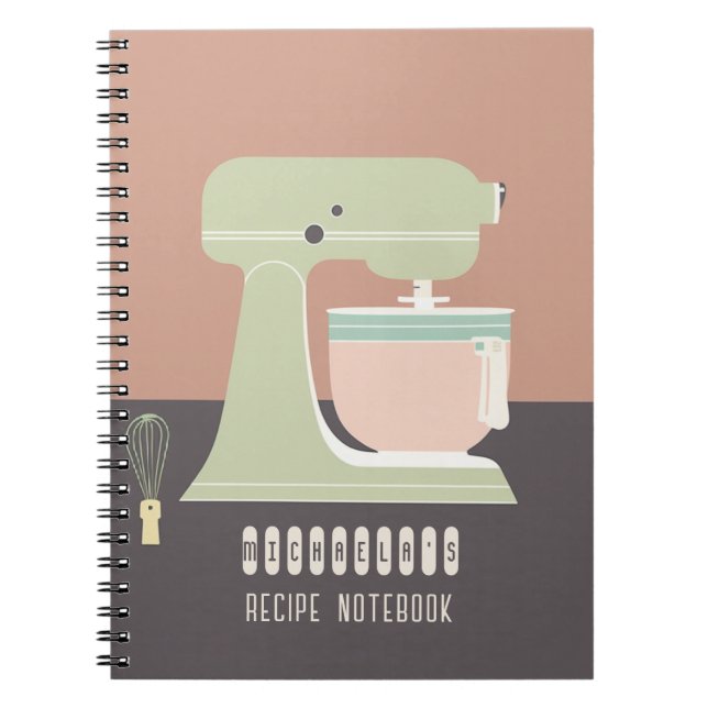 Carnet personnalisé d'inspiration rétro pour chef  (Devant)