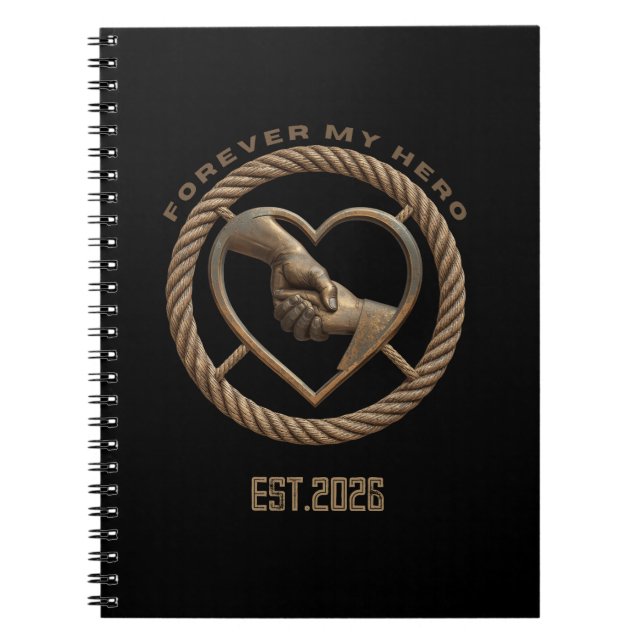 Carnet Personnalisé Forever My Hero Parent Enfant Cœur Le (Devant)