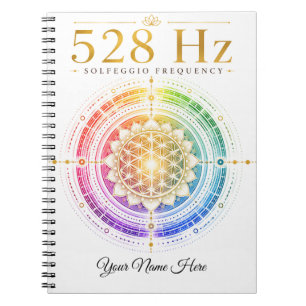 Carnet personnalisé Fréquence Solfeggio 528 Hz