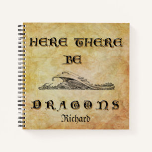 Carnet Personnalisé Ici Il Y A Des Dragons