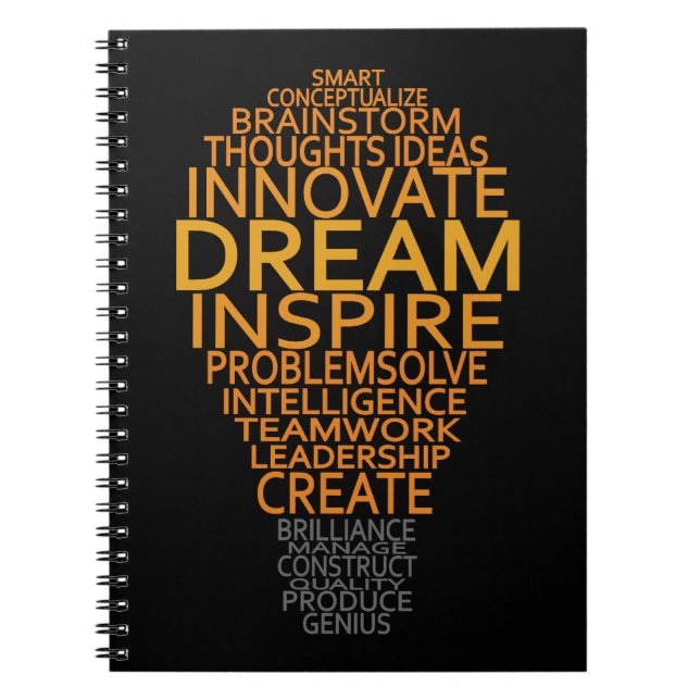 Carnet personnalisé Inspiration Light Bulb (Devant)