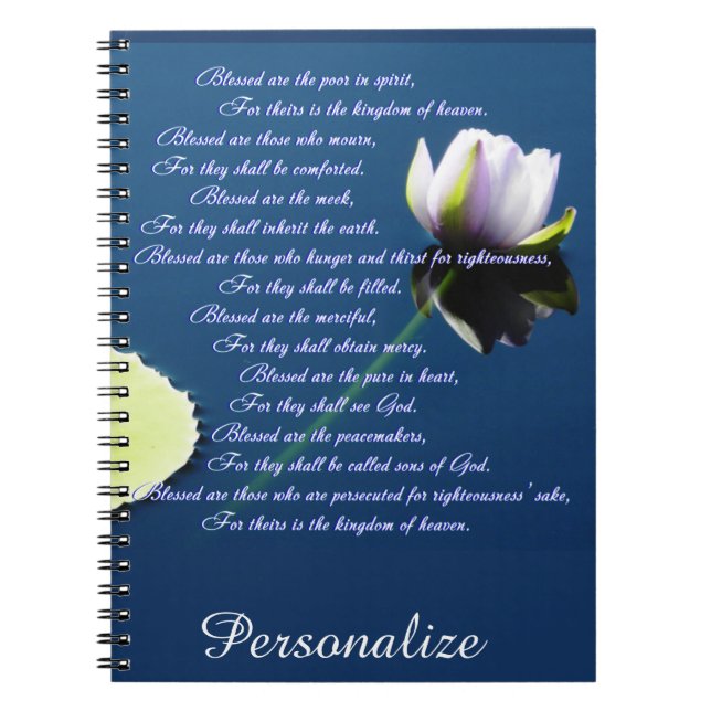 Carnet Personnalisé Les Béatitudes (Devant)