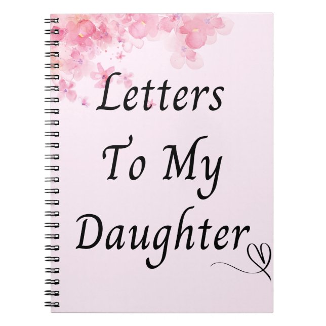 Carnet personnalisé | Lettres à ma fille florale (Devant)