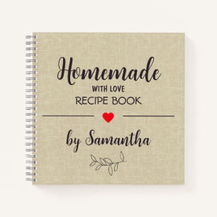 Carnet personnalisé maison avec recettes d'amour