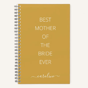 Carnet Personnalisé Meilleure mère de la mariée Jaune mod