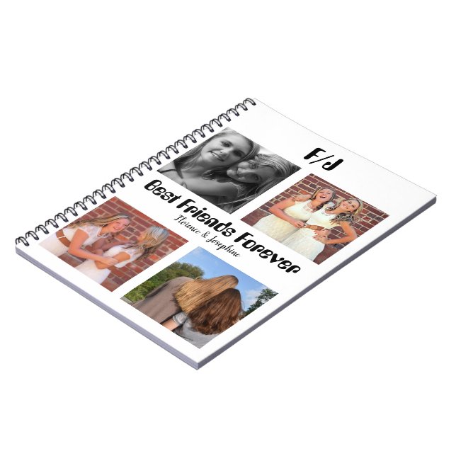 Carnet Personnalisé Meilleurs amis pour toujours 4 photo  (Côté gauche)