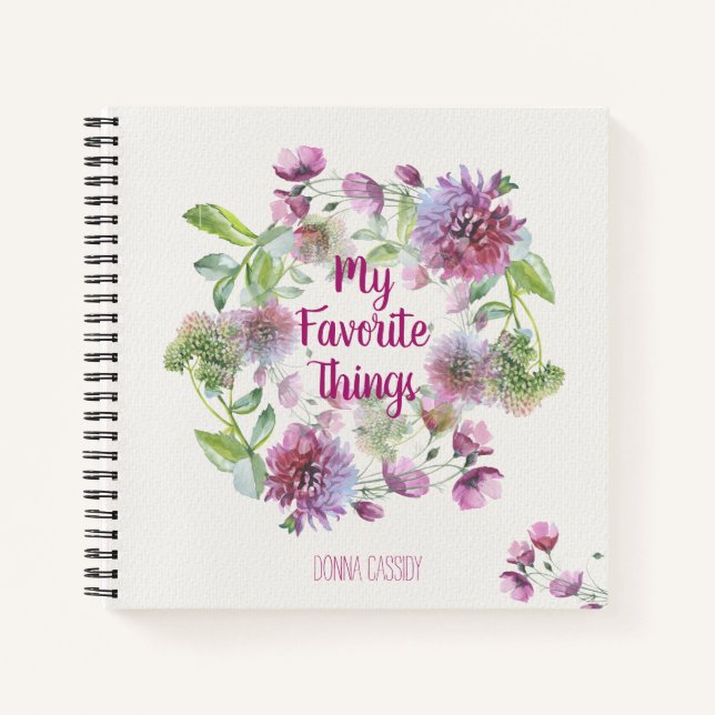 Carnet Personnalisé Mes Choses Favorites (Devant)