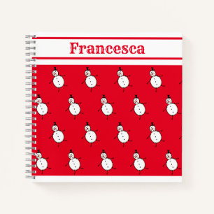 Carnet personnalisé Noël Snowman