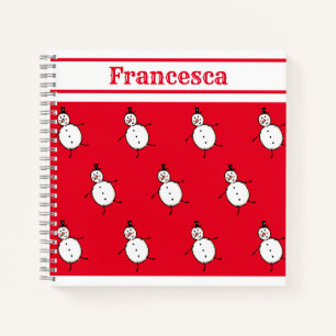 Carnet personnalisé Noël Snowman