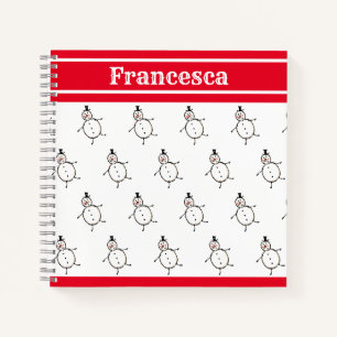 Carnet personnalisé Noël Snowman