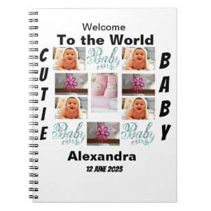 Carnet Personnalisé Nouveau bébé 11 Photo Collage