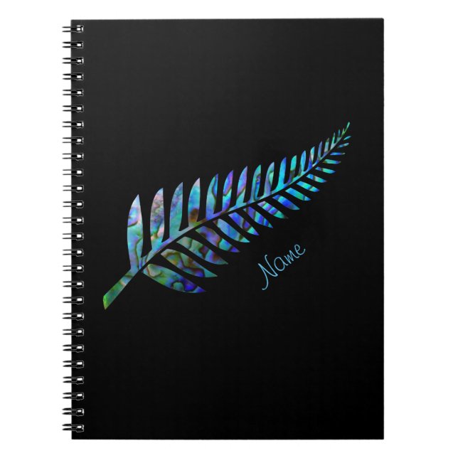 CARNET PERSONNALISÉ NOUVELLE-ZÉLANDE FERN PAUA (Devant)