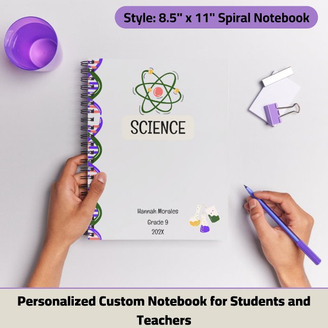 Carnet personnalisé pour étudiants (Personalized Custom Notebook for Students and Teachers)