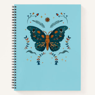 Carnet personnalisé pour papillon folklorique - Aj