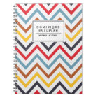 Carnet personnalisé Retro Chevron Motif