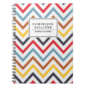 Carnet personnalisé Retro Chevron Motif
