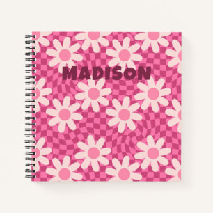 Carnet personnalisé Rétro Groovy Fleur de Daisy Ro