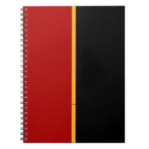 Carnet PERSONNALISÉ rouge, noir et jaune