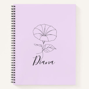 Carnet Personnalisé Septembre Matin Gloire Cadeau Fleur d