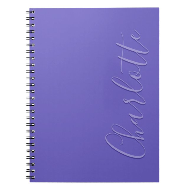 Carnet Personnalisé Simple Moderne Chic Purple (Devant)