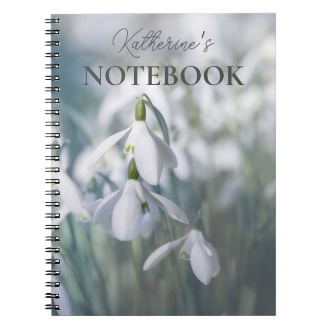 Carnet personnalisé Snowdrops (Devant)