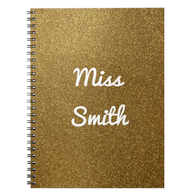 Carnet personnalisé toutes parties scintillantes (Devant)