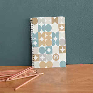 Carnet Personnalisé Turquoise bleu gris gris bleu Taupe M