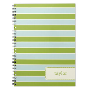 Carnet personnalisé - Vert/Bleu
