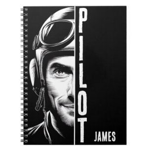 Carnet Personnalisé, Visage de Pilote, Bande Dessinée, No