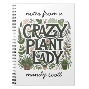 Carnet Personnalisée La Dame Plante folle