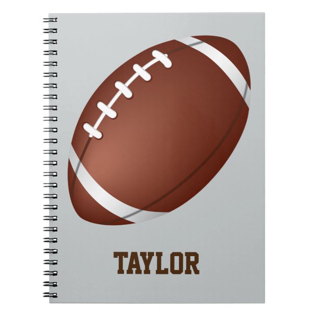 Carnet Personnaliser américaine du nom du rugby de footba (Devant)
