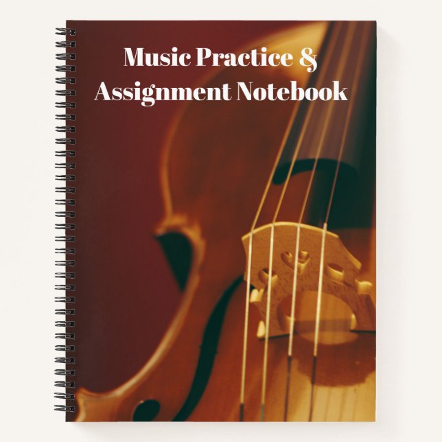 Carnet Personnaliser Cette Pratique Musique Violon (Devant)