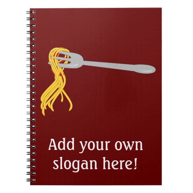 Carnet Personnaliser de ce graphique Spaghetti Pasta (Devant)